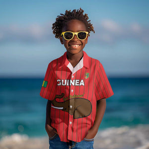 Guinea Football Custom Kid Hawaiian Shirt Allez Syli National - African Pride