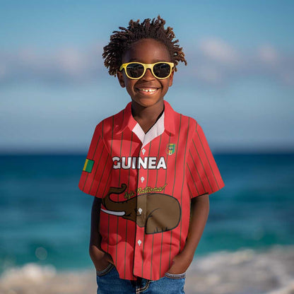 Guinea Football Custom Kid Hawaiian Shirt Allez Syli National - African Pride