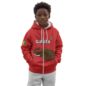 Guinea Football Custom Kid Hoodie Allez Syli National - African Pride