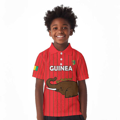 Guinea Football Custom Kid Polo Shirt Allez Syli National - African Pride