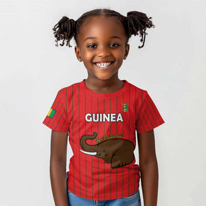 Guinea Football Custom Kid T shirt Allez Syli National - African Pride