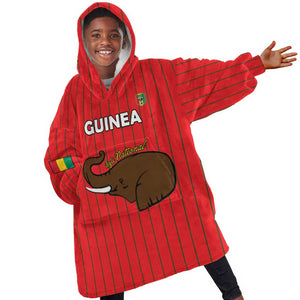 Guinea Football Custom Kid Wearable Blanket Hoodie Allez Syli National - African Pride