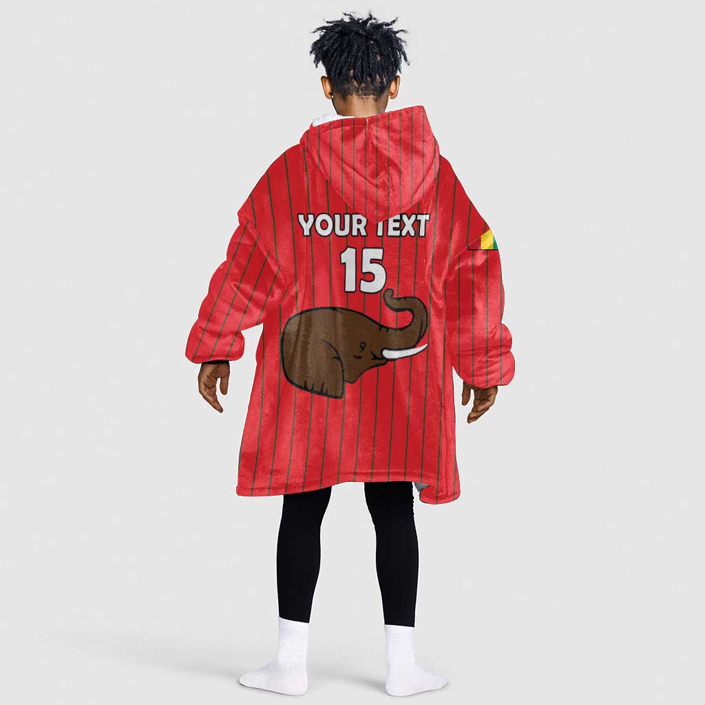 Guinea Football Custom Kid Wearable Blanket Hoodie Allez Syli National - African Pride