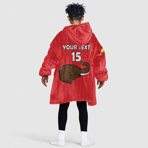 Guinea Football Custom Kid Wearable Blanket Hoodie Allez Syli National - African Pride