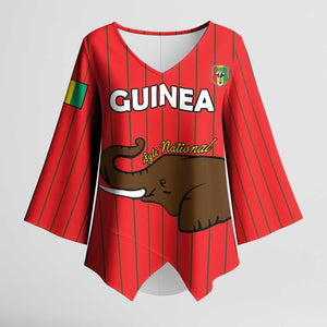 Custom Guinea Football Kimono Sleeve Blouse Allez Syli National