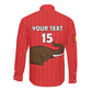 Guinea Football Custom Long Sleeve Button Shirt Allez Syli National - African Pride