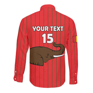 Guinea Football Custom Long Sleeve Button Shirt Allez Syli National - African Pride