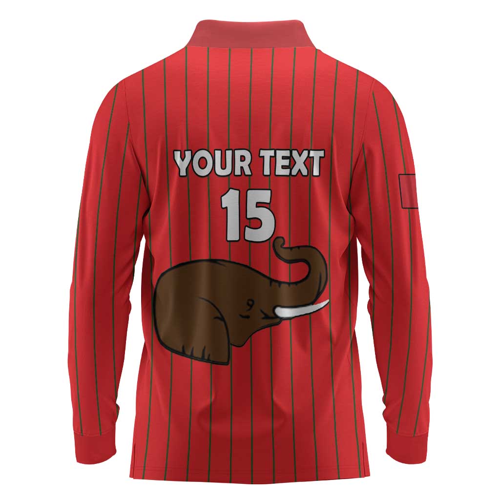 Guinea Football Custom Long Sleeve Polo Shirt Allez Syli National - African Pride