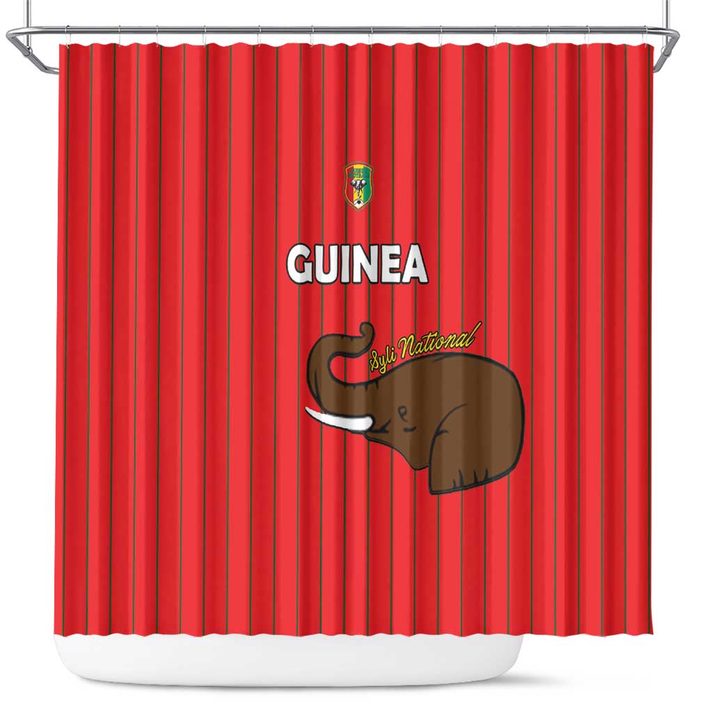 Guinea Football Shower Curtain Allez Syli National - African Pride