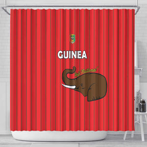 Guinea Football Shower Curtain Allez Syli National - African Pride