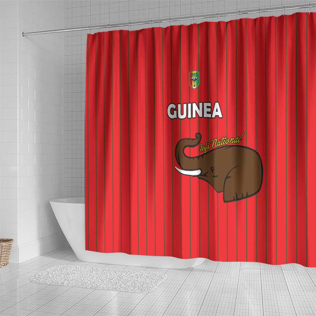 Guinea Football Shower Curtain Allez Syli National - African Pride