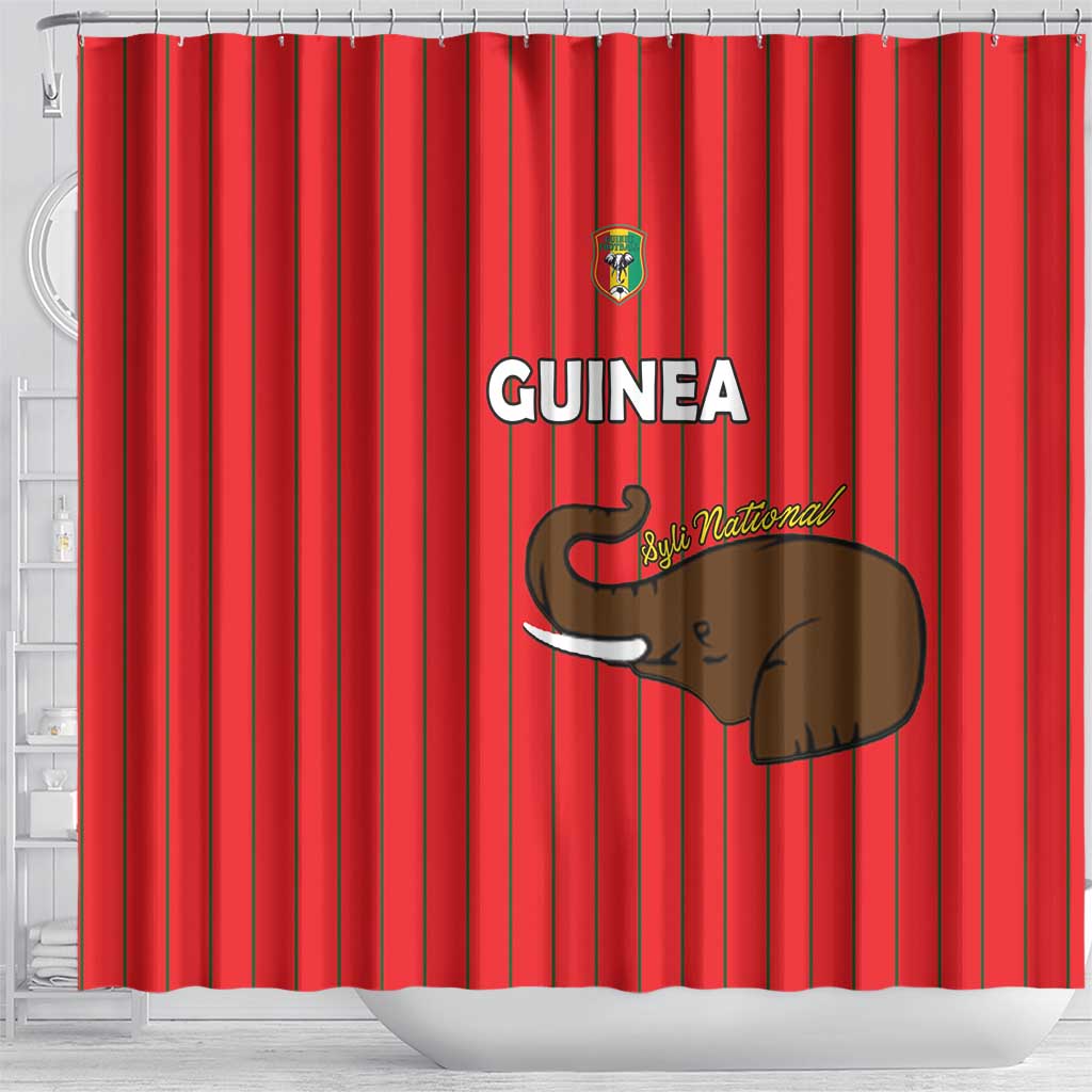Guinea Football Shower Curtain Allez Syli National - African Pride