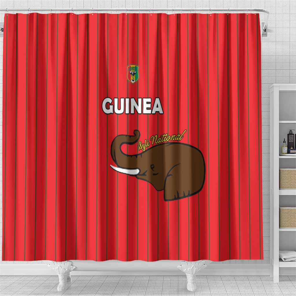 Guinea Football Shower Curtain Allez Syli National - African Pride