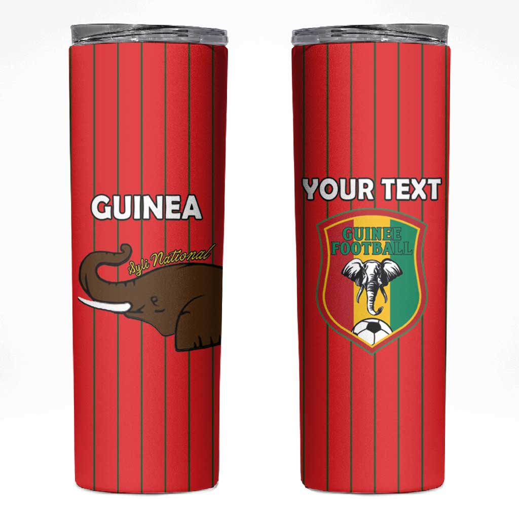 Guinea Football Custom Skinny Tumbler Allez Syli National - African Pride