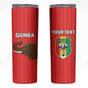Guinea Football Custom Skinny Tumbler Allez Syli National - African Pride