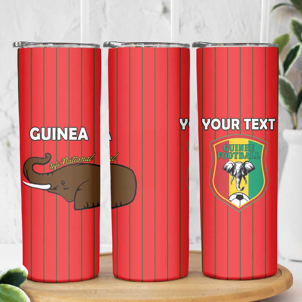 Guinea Football Custom Skinny Tumbler Allez Syli National - African Pride