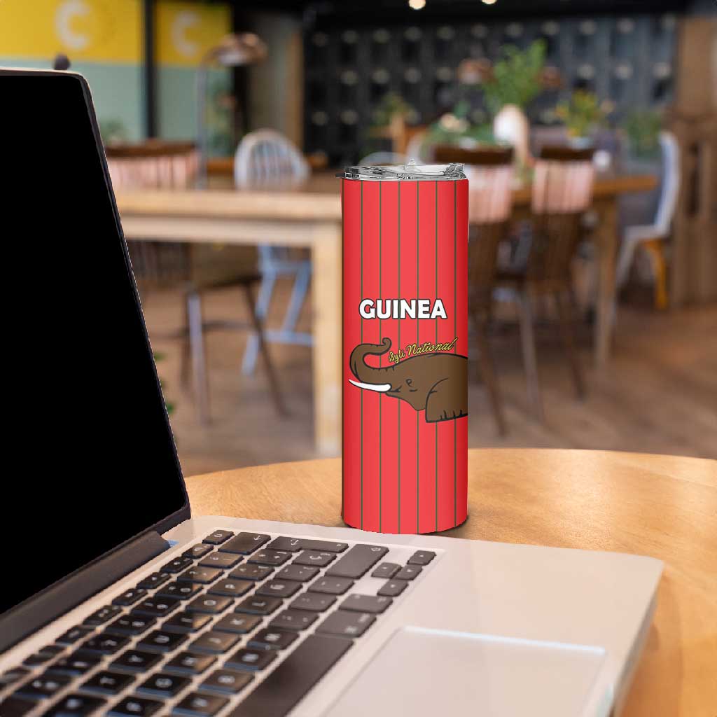 Guinea Football Custom Skinny Tumbler Allez Syli National - African Pride