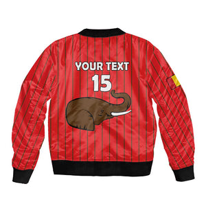Guinea Football Custom Sleeve Zip Bomber Jacket Allez Syli National - African Pride