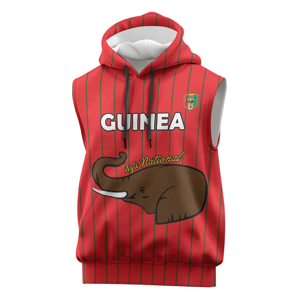 Guinea Football Custom Sleeveless Hoodie Allez Syli National - African Pride