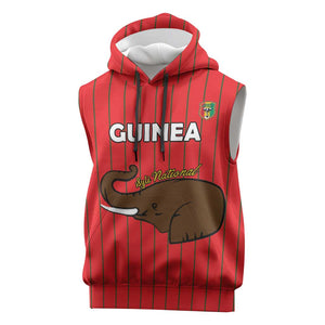 Guinea Football Custom Sleeveless Hoodie Allez Syli National - African Pride
