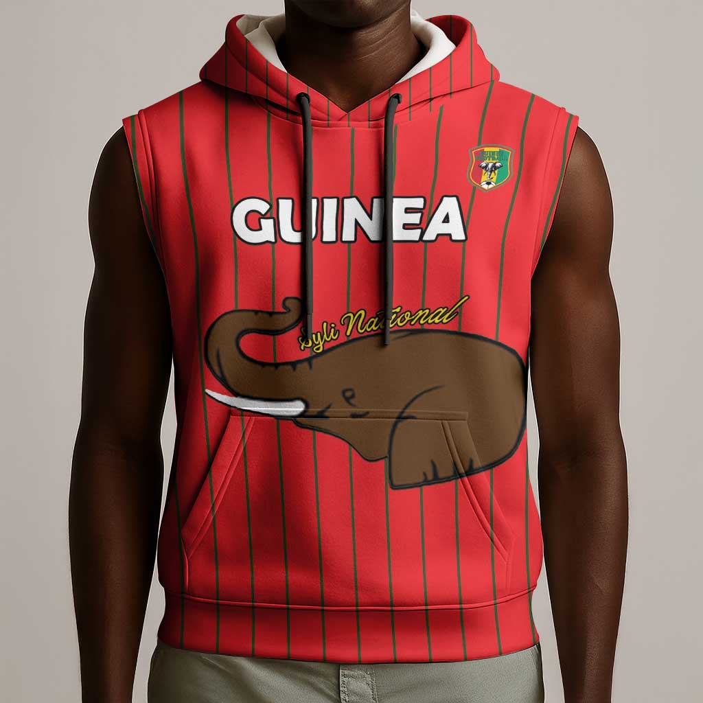 Guinea Football Custom Sleeveless Hoodie Allez Syli National - African Pride