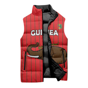 Custom Guinea Football Sleeveless Puffer Jacket Allez Syli National