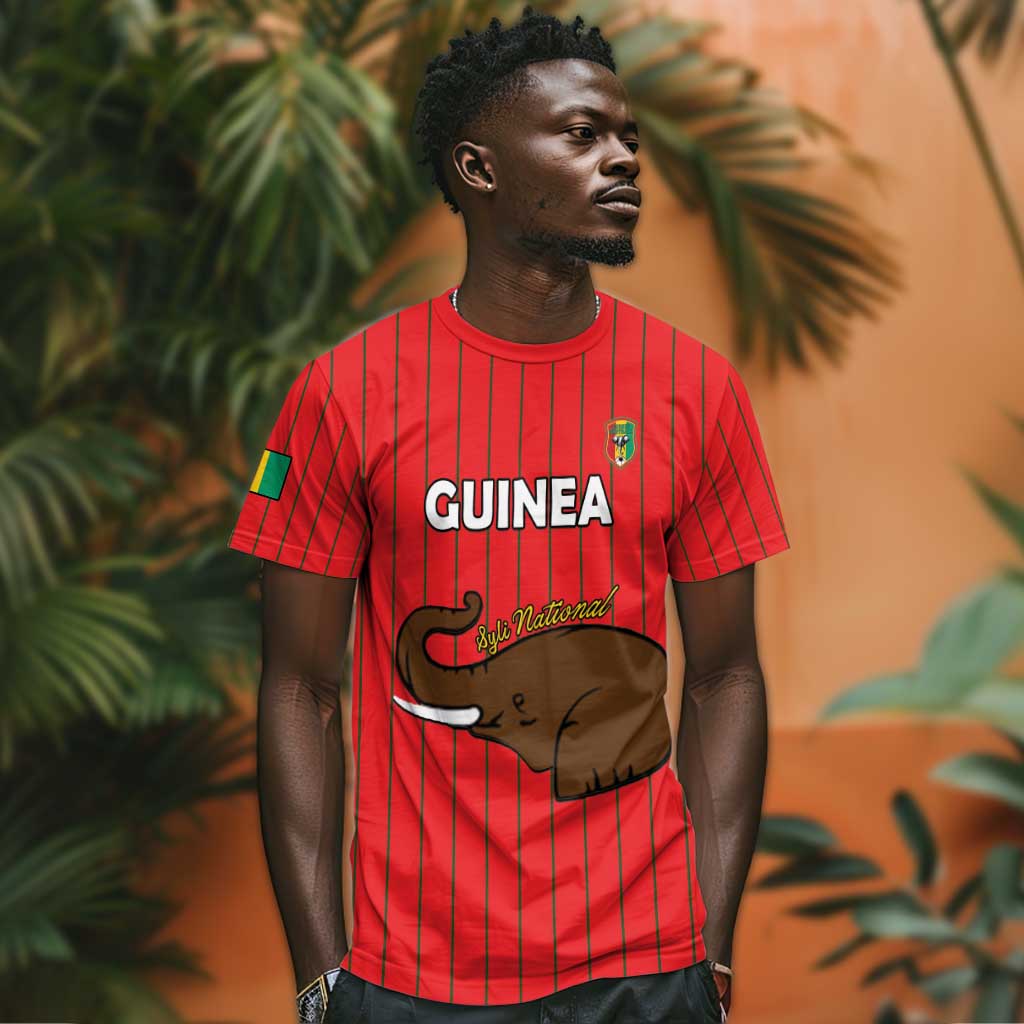 Guinea Football Custom T shirt Allez Syli National - African Pride