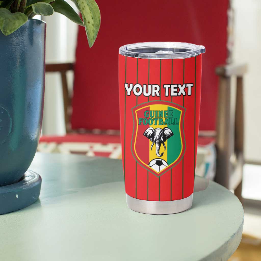 Guinea Football Custom Tumbler Cup Allez Syli National - African Pride