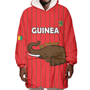 Guinea Football Custom Wearable Blanket Hoodie Allez Syli National - African Pride