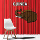 Guinea Football Window Curtain Allez Syli National - African Pride