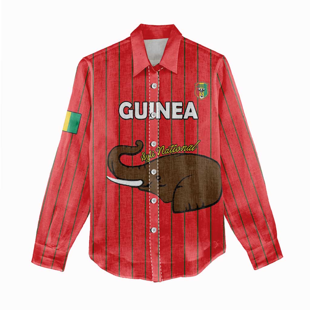 Guinea Football Custom Women Casual Shirt Allez Syli National - African Pride
