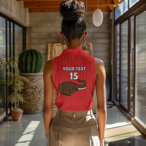 Guinea Football Custom Women Sleeveless Polo Shirt Allez Syli National - African Pride