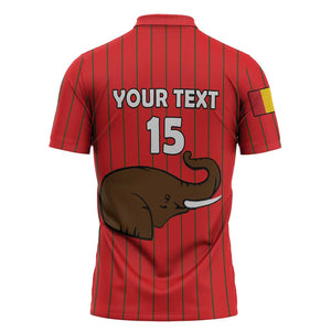 Custom Guinea Football Zipper Polo Shirt Allez Syli National