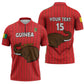 Custom Guinea Football Zipper Polo Shirt Allez Syli National