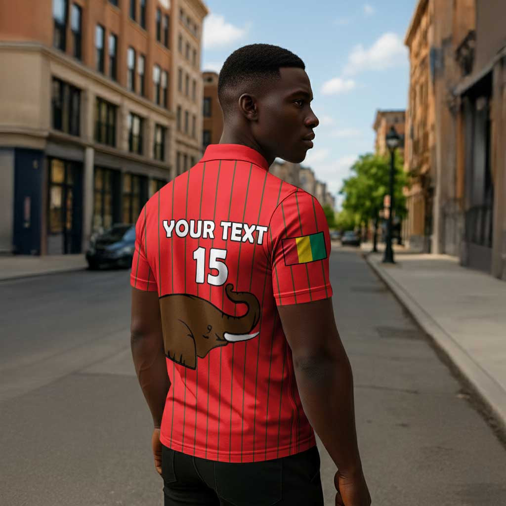 Custom Guinea Football Zipper Polo Shirt Allez Syli National