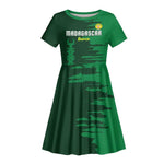 Madagascar Football Custom Kid Short Sleeve Dress Go Champions - African Pride