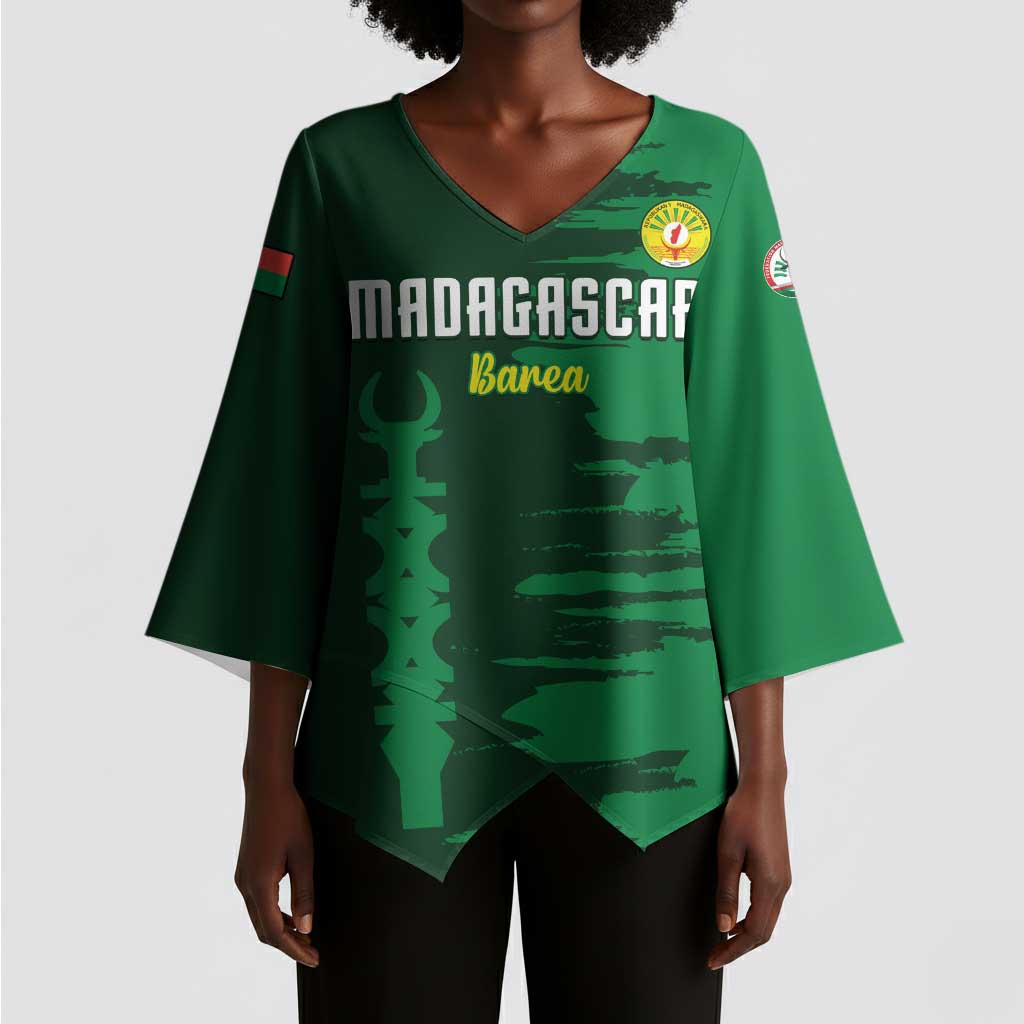 Custom Madagascar Football Kimono Sleeve Blouse Go Barea