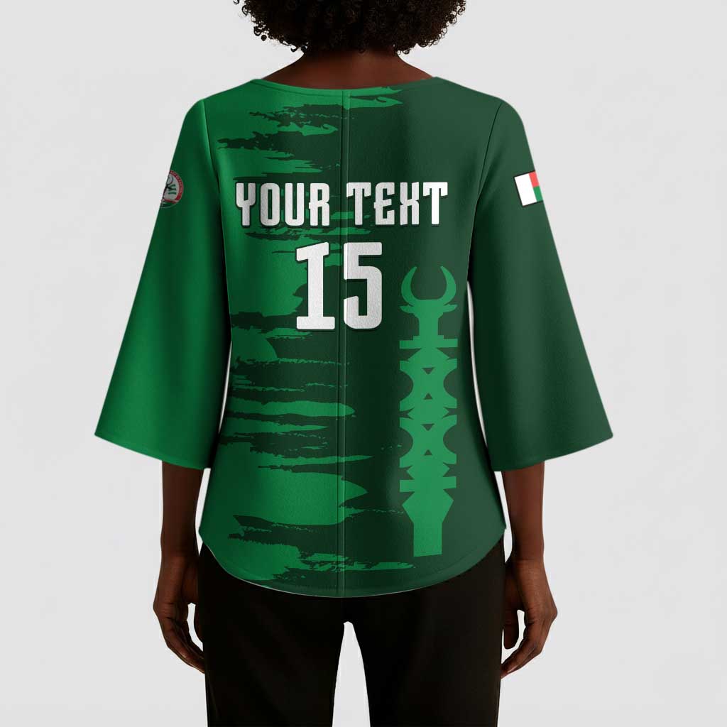 Custom Madagascar Football Kimono Sleeve Blouse Go Barea