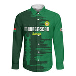 Madagascar Football Custom Long Sleeve Button Shirt Go Champions - African Pride