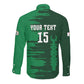Madagascar Football Custom Long Sleeve Button Shirt Go Champions - African Pride