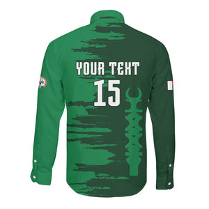 Madagascar Football Custom Long Sleeve Button Shirt Go Champions - African Pride