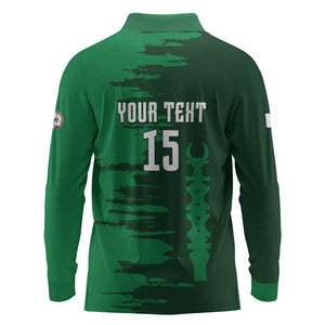 Madagascar Football Custom Long Sleeve Polo Shirt Go Champions - African Pride