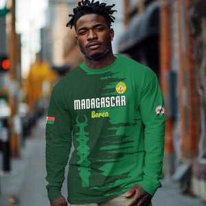 Madagascar Football Custom Long Sleeve Shirt Go Champions - African Pride
