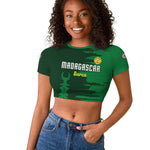Madagascar Football Custom Raglan Cropped T shirt Go Champions - African Pride