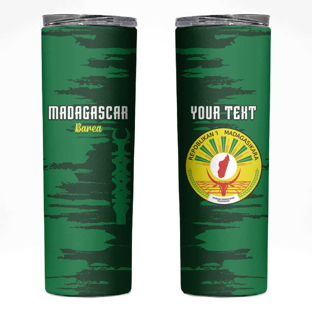 Madagascar Football Custom Skinny Tumbler Go Champions - African Pride