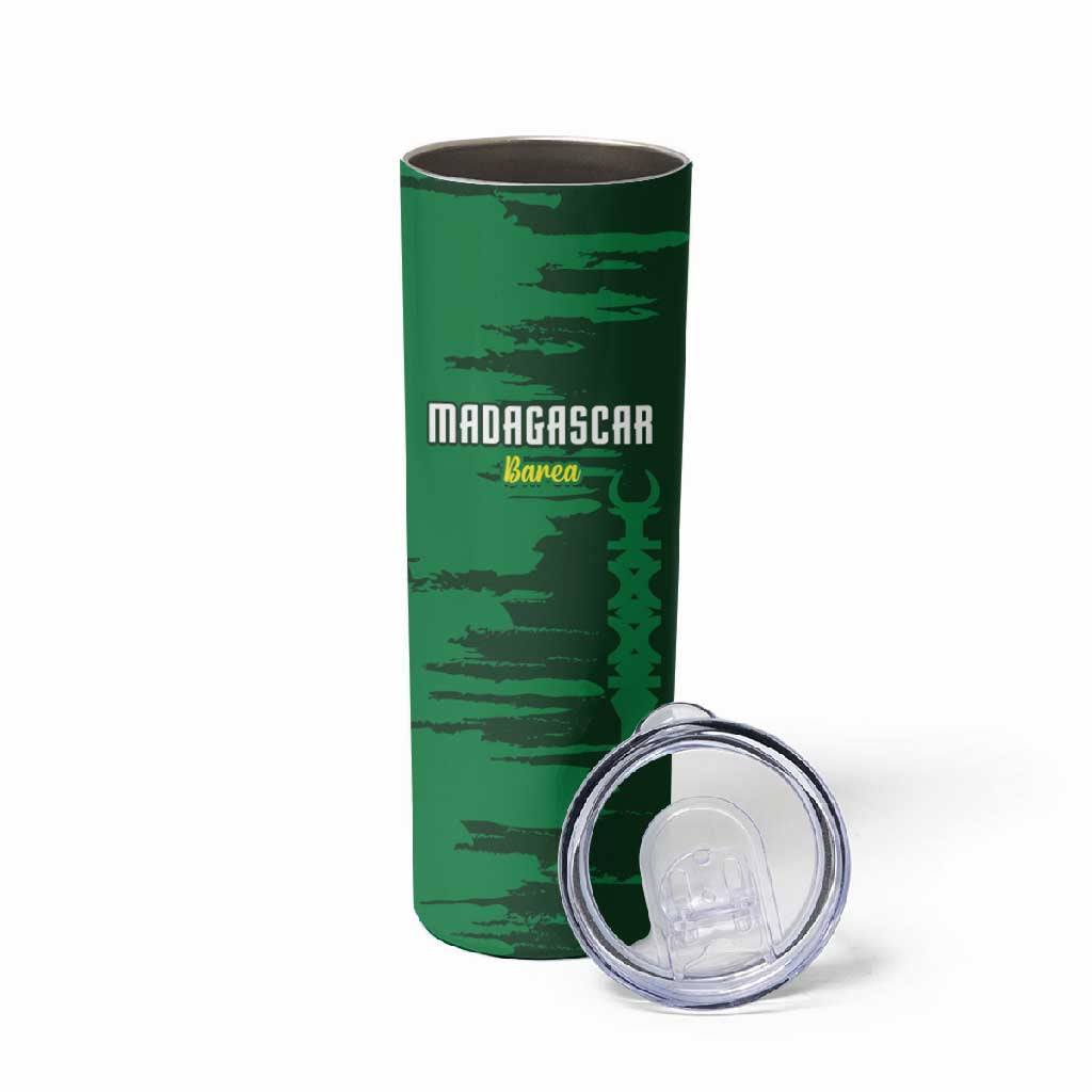 Madagascar Football Custom Skinny Tumbler Go Champions - African Pride