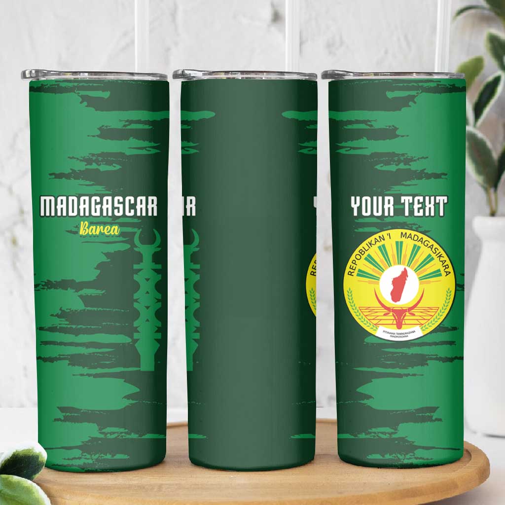 Madagascar Football Custom Skinny Tumbler Go Champions - African Pride