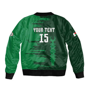 Madagascar Football Custom Sleeve Zip Bomber Jacket Go Champions - African Pride