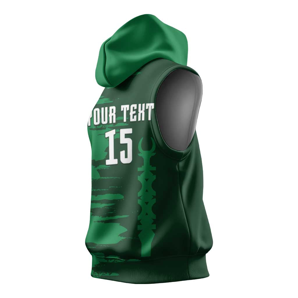 Madagascar Football Custom Sleeveless Hoodie Go Champions - African Pride