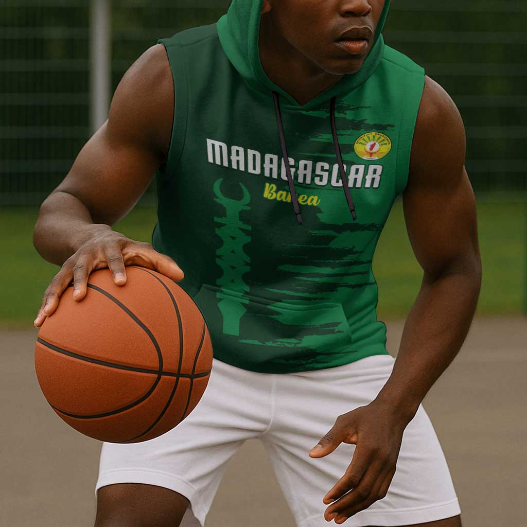 Madagascar Football Custom Sleeveless Hoodie Go Champions - African Pride